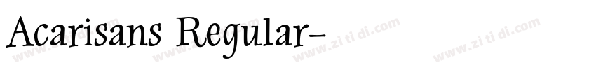 Acarisans Regular字体转换
